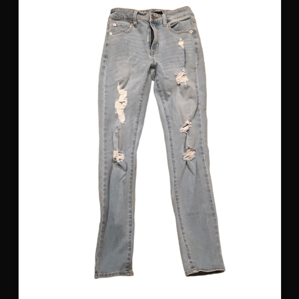 Aeropostale light rinse high rise jeans